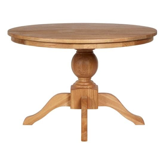 Lyox Round Wooden Weathered Dining Table In Natural_2