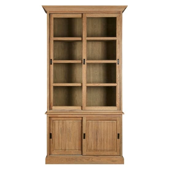 Lyox Wodoen 4 Doors Display Cabinet In Oak_2