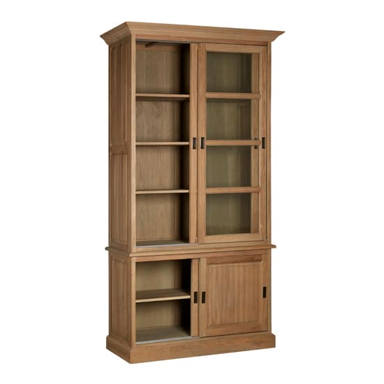 Lyox Wodoen 4 Doors Display Cabinet In Oak_4