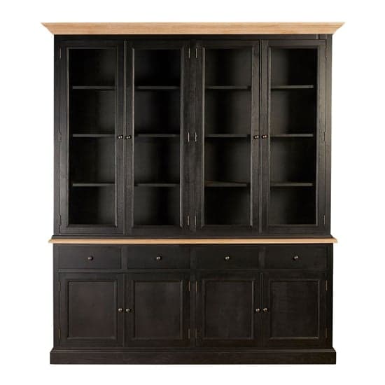 Lyox Wooden 8 Doors 4 Drawers Display Cabinet In Black_2