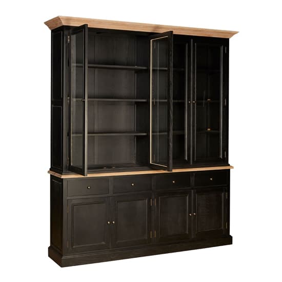 Lyox Wooden 8 Doors 4 Drawers Display Cabinet In Black_3