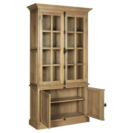 Lyox Wooden Display Cabinet In Oak With 4 Doors_4