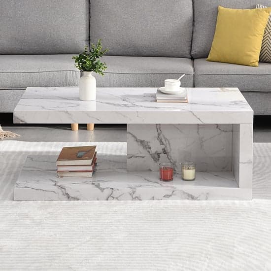 Lyra High Gloss Coffee Table In Diva Marble Effect_2
