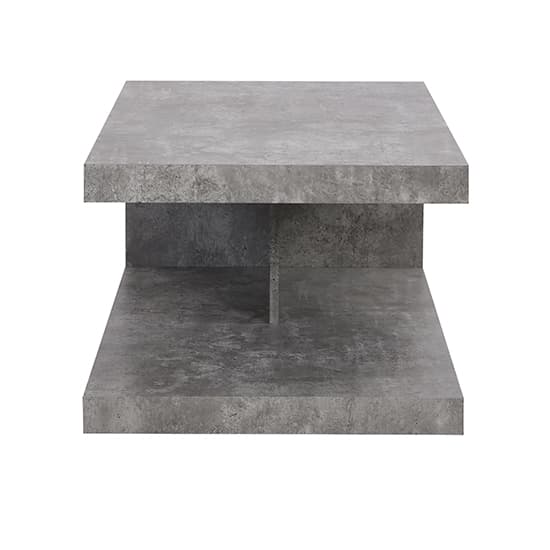 Lyra Wooden Coffee Table In Concrete Effect Furniture in Fashion