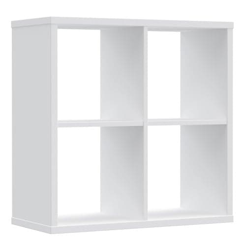 Mabon High Gloss Bookcase With 4 Open Cubes In White_2
