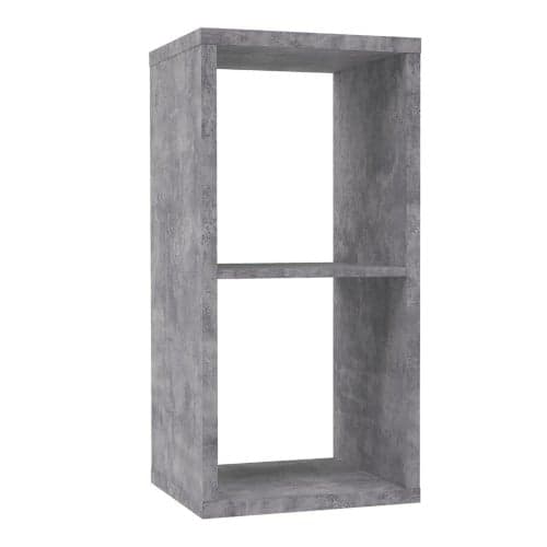 Mabon Wooden Bookcase With 1 Shelf In Concrete Effect_2
