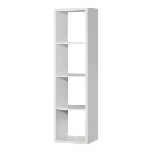 Mabon Wooden Bookcase With 3 Shelves In Matt White_3