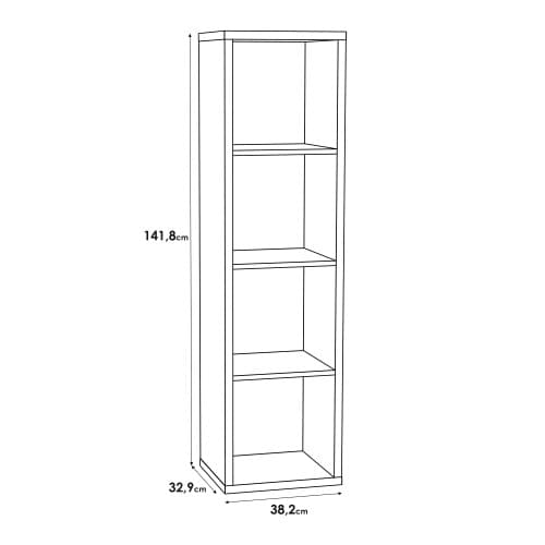 Mabon Wooden Bookcase With 3 Shelves In Sonoma Oak_4