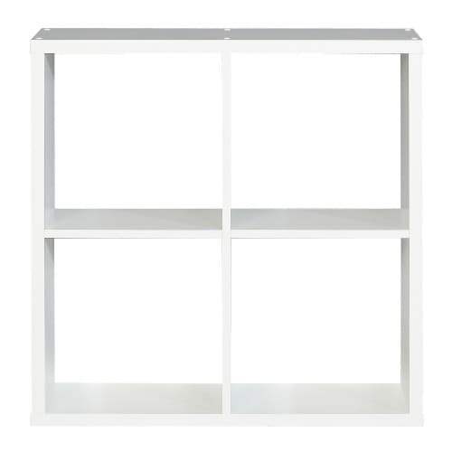 Mabon Wooden Bookcase With 4 Open Cubes In Matt White_3