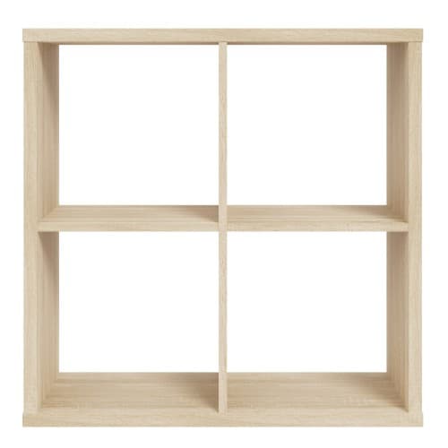 Mabon Wooden Bookcase With 4 Open Cubes In Sonoma Oak_2
