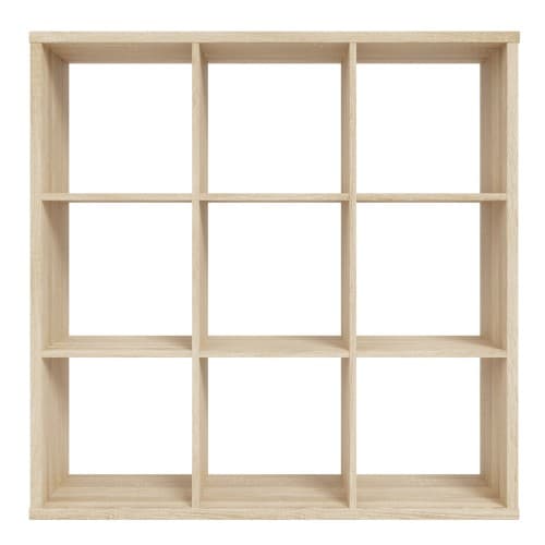 Mabon Wooden Bookcase With 9 Open Cubes In Sonoma Oak_2