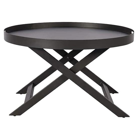 Macall Metal Coffee Table Round In Black_2
