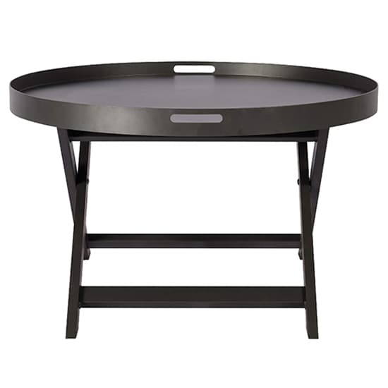 Macall Metal Coffee Table Round In Black Furniture in Fashion