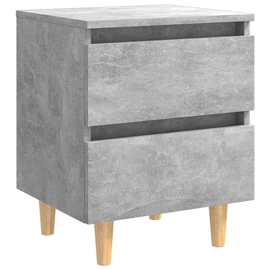 Macaw Wooden Bedside Cabinet With 2 Drawers In Concrete Effect_2
