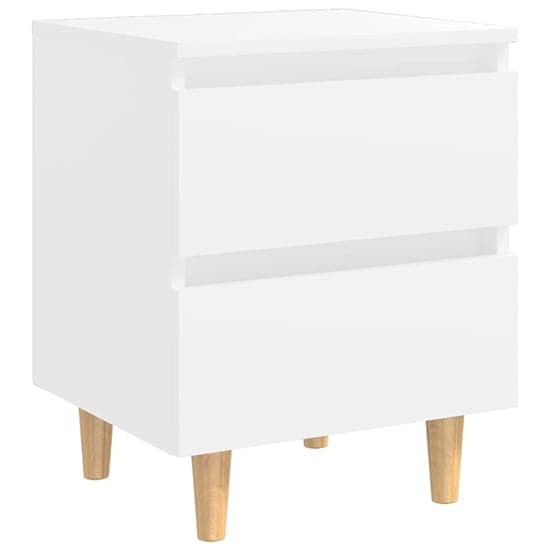 Macaw Wooden Bedside Cabinet With 2 Drawers In White_2