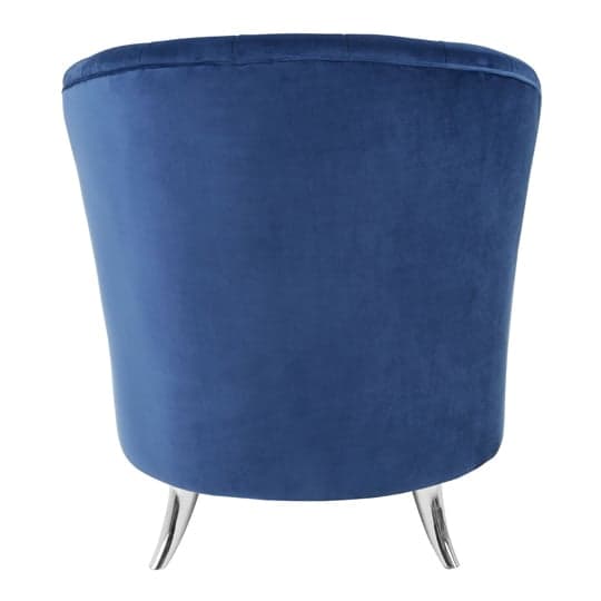 Grumium Upholstered Velvet Tub Chair In Blue_5