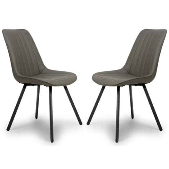 Macia Truffle Faux Leather Dining Chairs In Pair_1