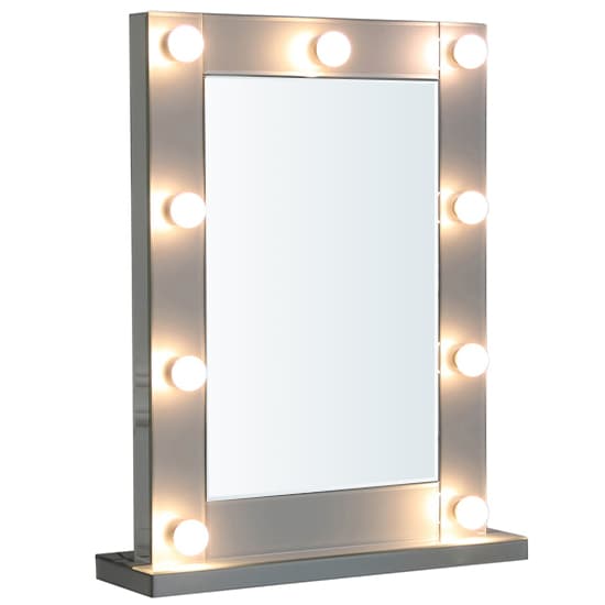 Mack Dressing Vanity Mirror In Grey With LED Bulbs_3