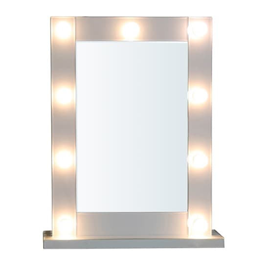 Mack Dressing Vanity Mirror In Grey With LED Bulbs_4