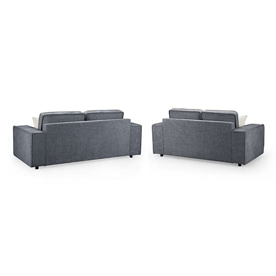 Mack Fabric 3+2 Seater Sofa Set In Slate With Black Wooden Feets_2