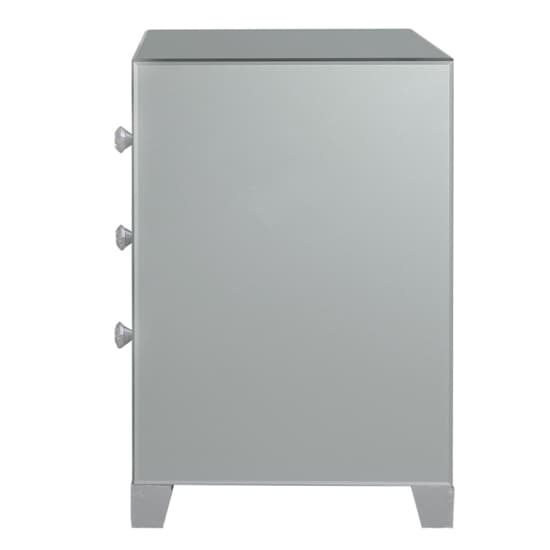 Mack Mirrored Bedside Cabinet With 3 Drawers In Grey_4