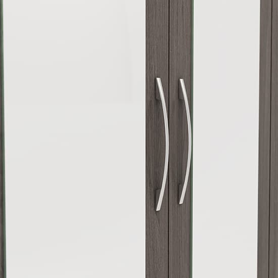 Mack Mirrored Wardrobe With 6 Doors In Black Wood Grain_5