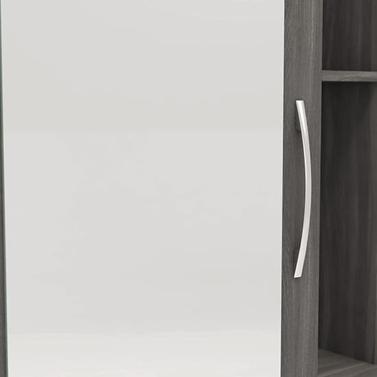 Mack Mirrored Wardrobe With Open Shelf In Black Wooden Grain_4