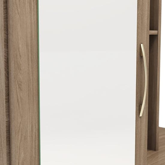 Mack Mirrored Wardrobe With Open Shelf In Rustic Oak Effect_4
