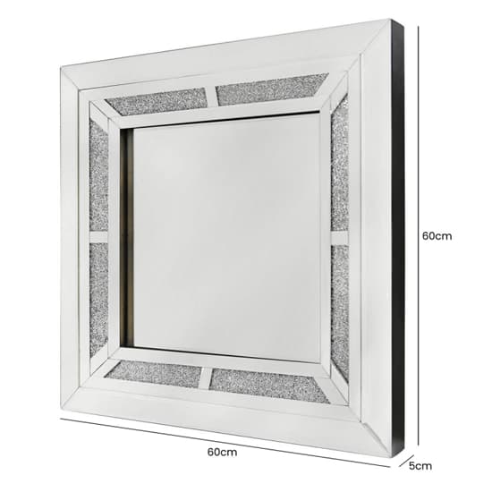Mack Wall Mirror Square Small In Mirrored Frame Furniture in Fashion