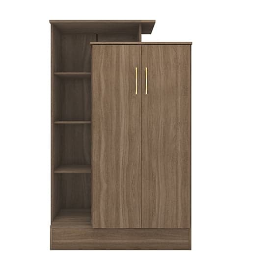 Mack Wardrobe With 2 Doors And Open Shelf In Rustic Oak Effect_2