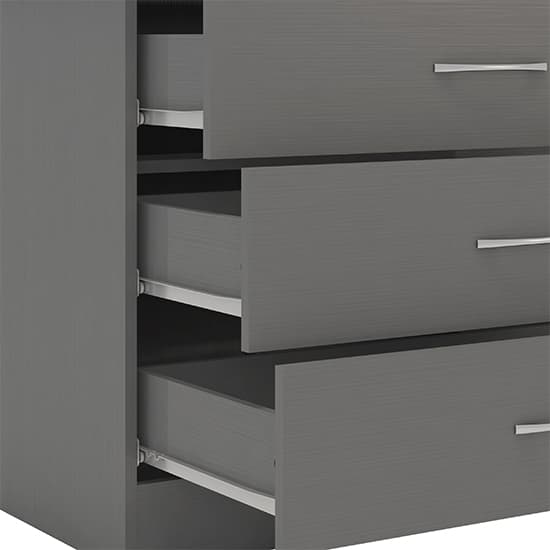 Mack Wooden Chest Of 3 Drawers In 3D Effect Grey_4