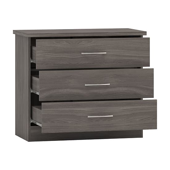Mack Wooden Chest Of 3 Drawers In Black Wood Grain_3