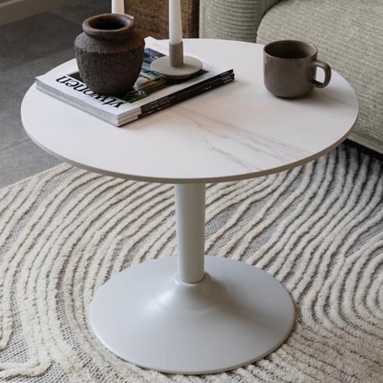 Macon Ceramic Coffee Table Round In Unico White_1