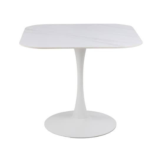 Macon Ceramic Dining Table Square In Unico White_2