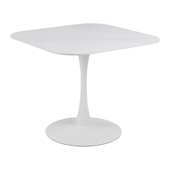 Macon Ceramic Dining Table Square In Unico White_1