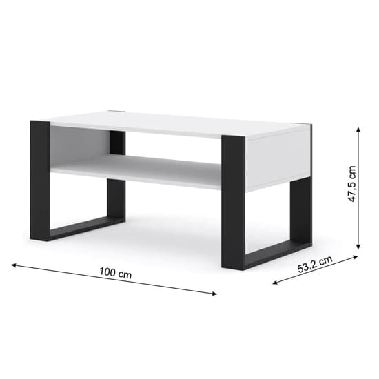 Macon Wooden Coffee Table Rectangular In White_2