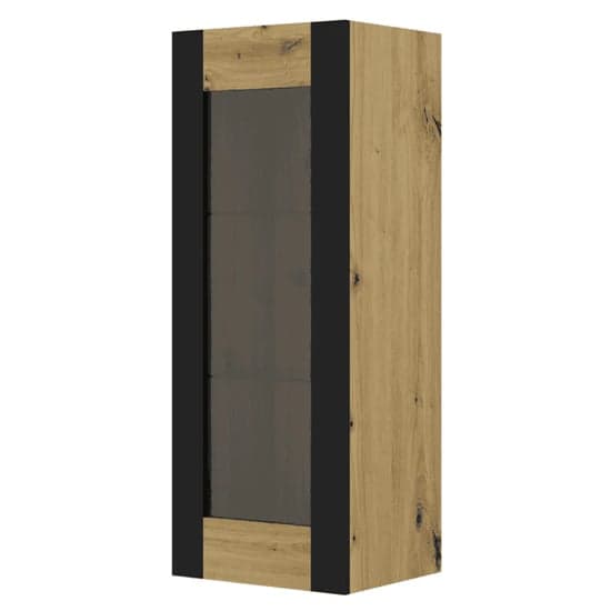 Macon Wooden Display Cabinet Wall 1 Door In Artisan Oak_1