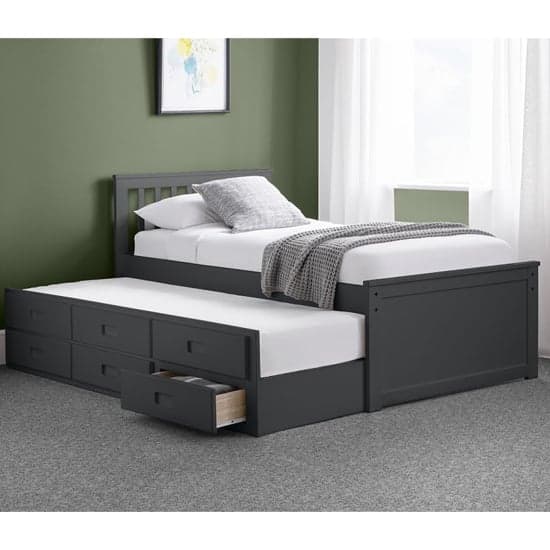 Macon Single Bed With Underbed And Drawers In Anthracite