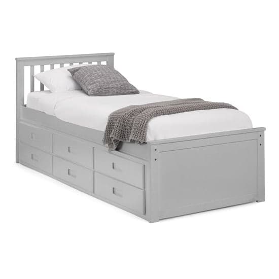 Macon Single Bed With Underbed And Drawers In Dove Grey_2