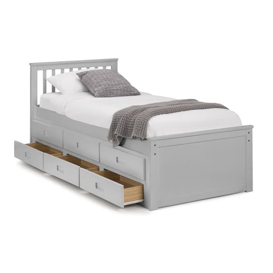 Macon Single Bed With Underbed And Drawers In Dove Grey_7