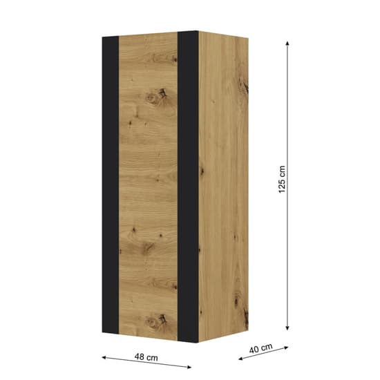 Macon Wooden Storage Cabinet Wall 1 Door In Artisan Oak_3