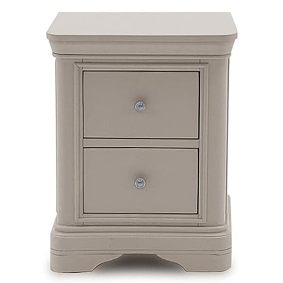 Macon Wooden Bedside Cabinet WIth 2 Drawers In Taupe_2