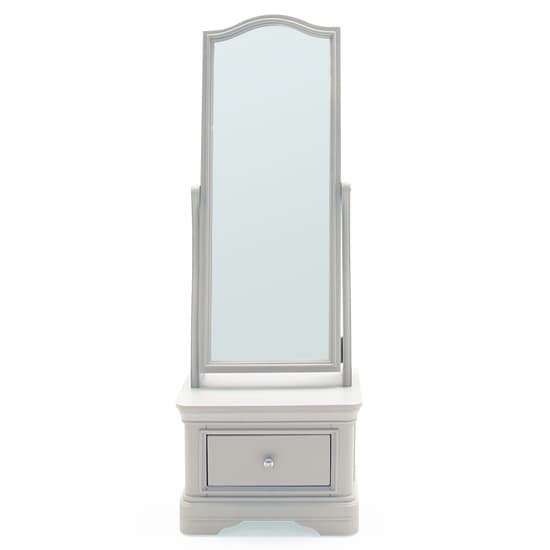 Macon Wooden Cheval Mirror With 1 Drawers In Taupe_2