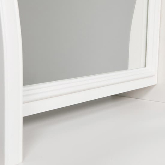 Macon Wooden Cheval Mirror With 1 Drawers In White_6