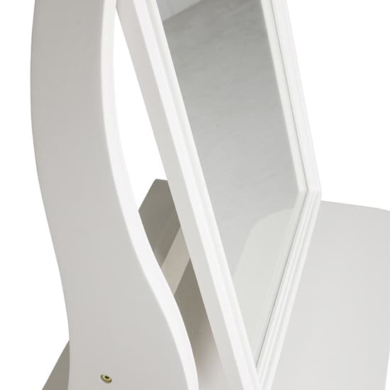 Macon Wooden Cheval Mirror With 1 Drawers In White_7