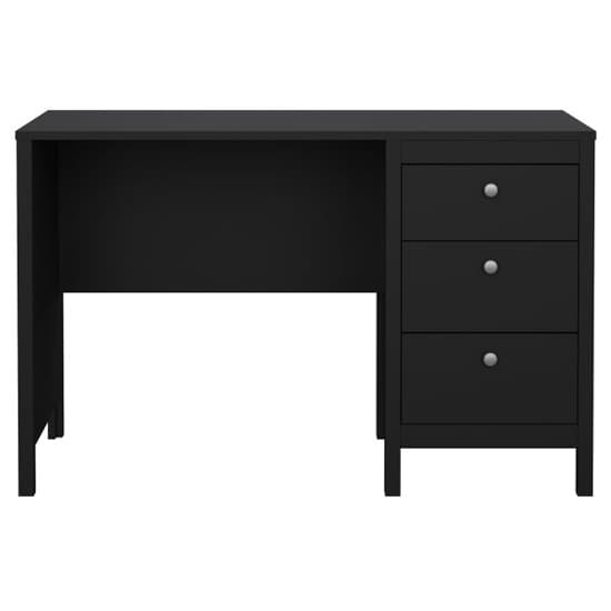 Macron Wooden Computer Desk With 3 Drawers In Black_3