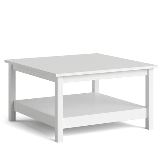 Macron Wooden Square Coffee table In White_3