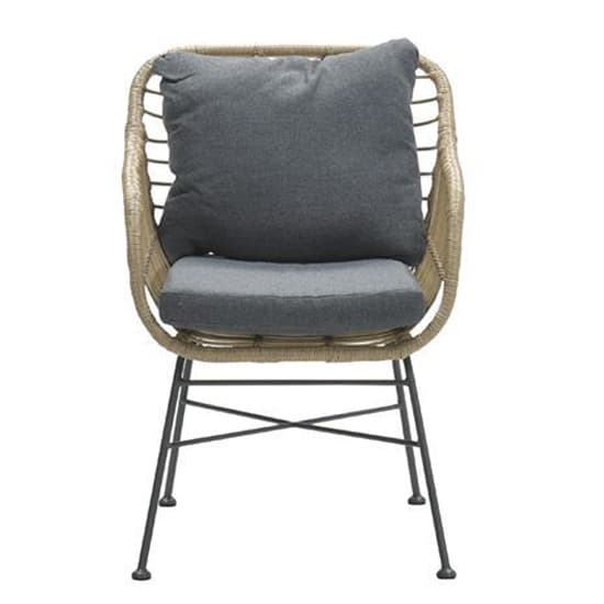 Macy Aluminum Frame Fabric Dining Chair In Mystic Grey_2