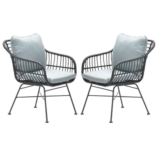 Macy Aluminum Frame Mint Grey Fabric Dining Chairs In Pair_1