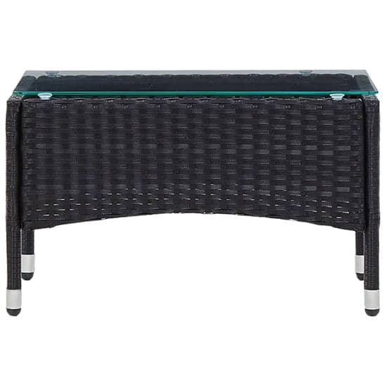 Macy Rattan Garden Coffee Table Small In Black With Glass Top_2